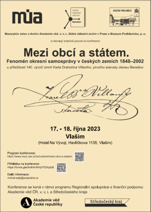 Conference: Between Municipality and State, Vlašim, 17–18 October 2023